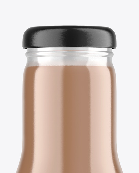 Glass Bottle with Coffee Mockup PSD #2