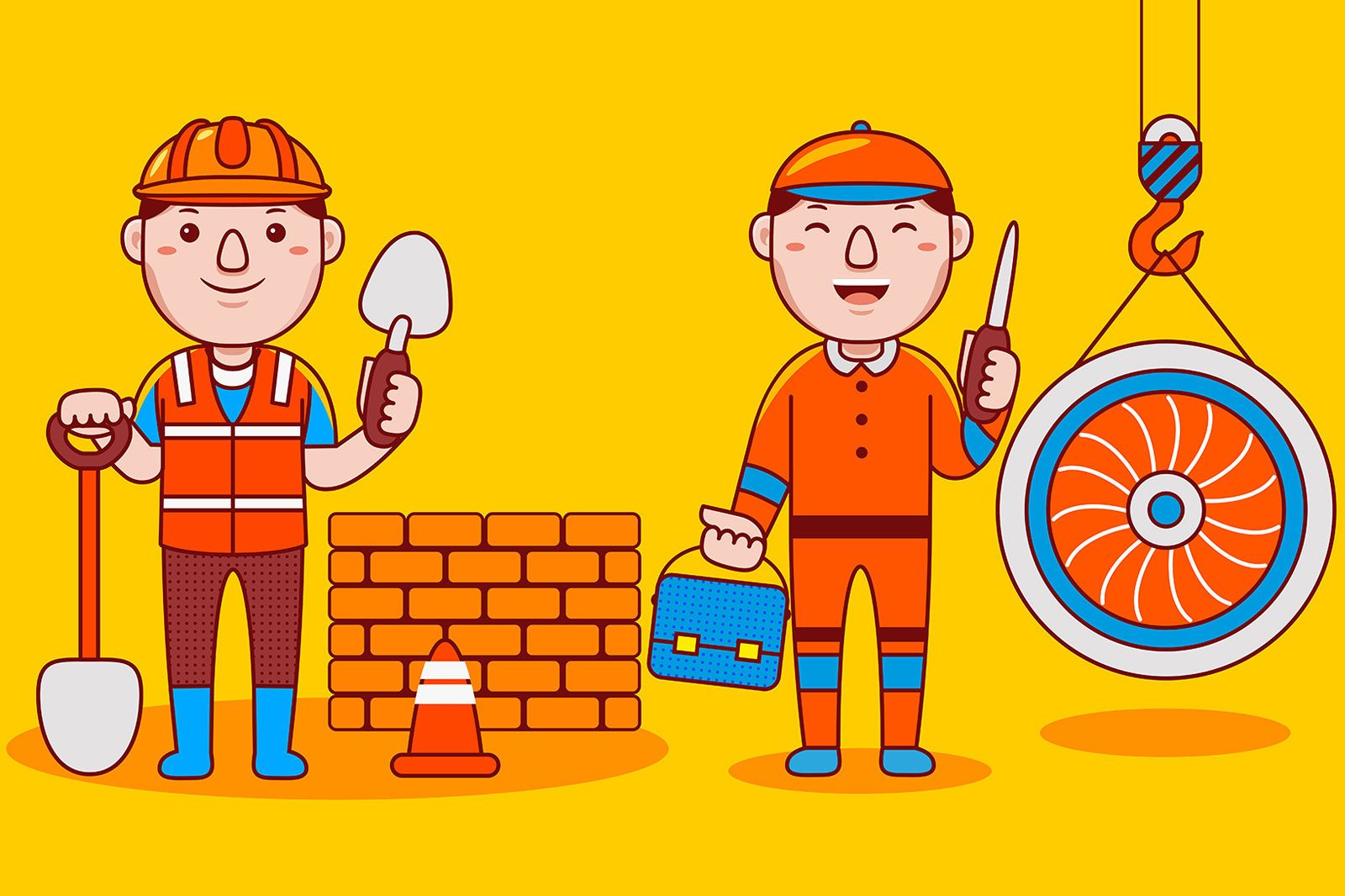 Cute Man Profession Vector Graphic Set 03