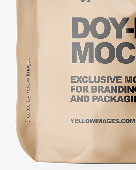 Glossy Plastic Doy Pack Mockup PSD #7