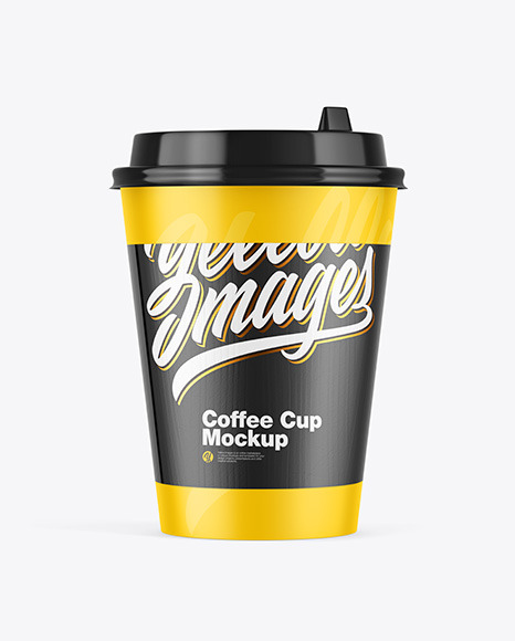 Download Matte Coffee Cup W Holder Mockup In Cup Bowl Mockups On Yellow Images Object Mockups