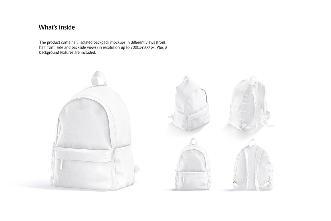 Backpack Mockup on Yellow Images Creative Store