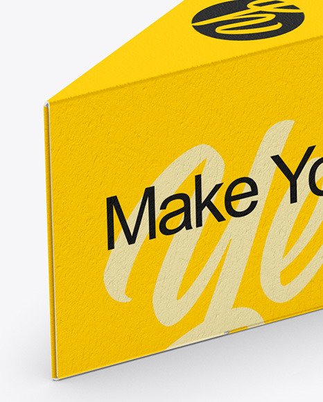 Matte Plastic Triangle Cheese Box Mockup PSD #1