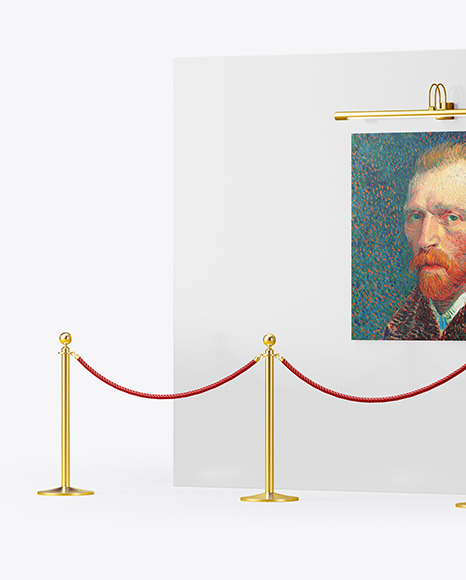 Canvas Picture on the Wall Mockup PSD #1