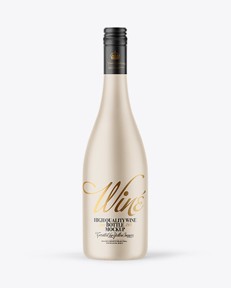 Ceramic Wine Bottle with Screw Cap Mockup