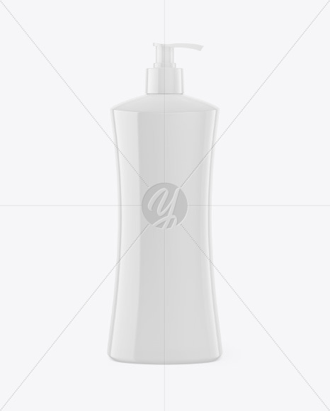 Glossy Shampoo Bottle Mockup PSD #3