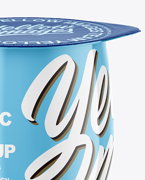 Glossy Yogurt Cup Mockup PSD #3