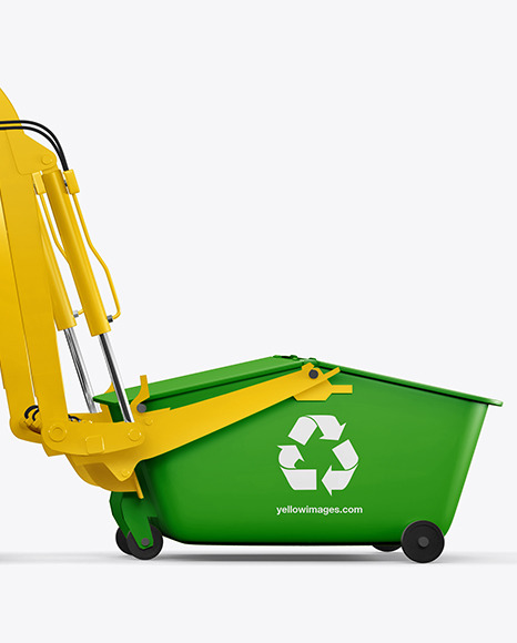 Garbage Truck Mockup   Side View PSD #7