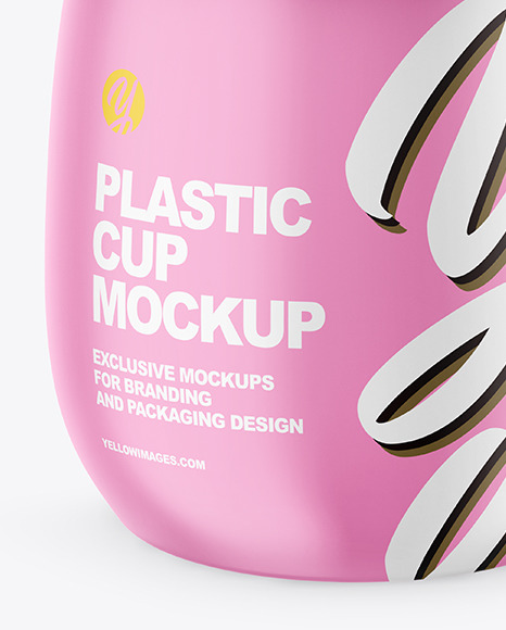 Matte Yogurt Cup Mockup PSD #1