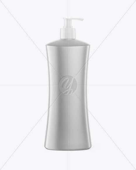 Metallic Shampoo Bottle Mockup PSD #3