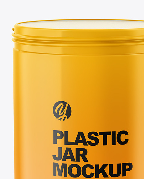 Glossy Plastic Jar Mockup PSD #6