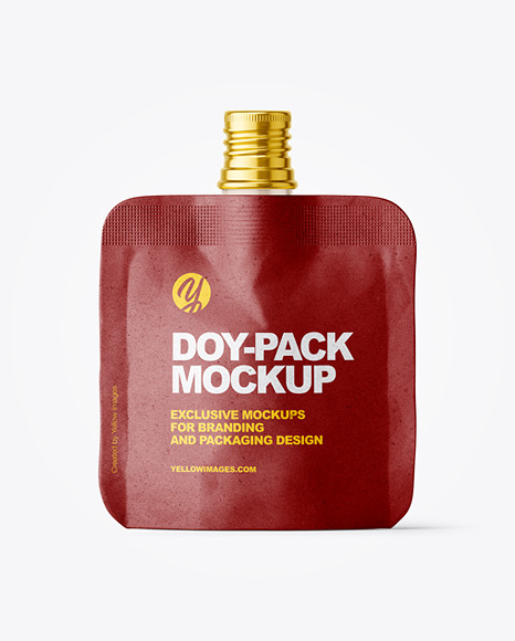 Kraft Paper Doy Pack Mockup PSD #2