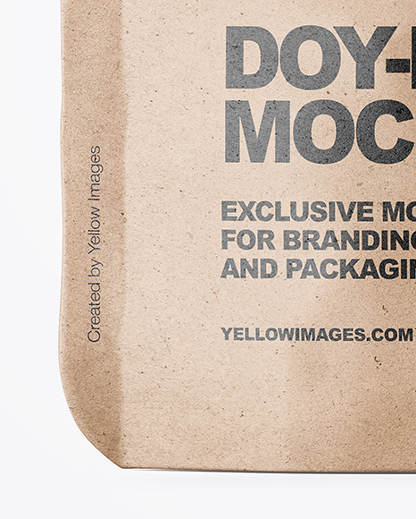 Kraft Paper Doy Pack Mockup PSD #7