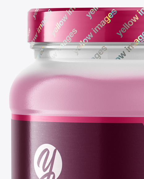 Frosted Protein Jar Mockup PSD #3