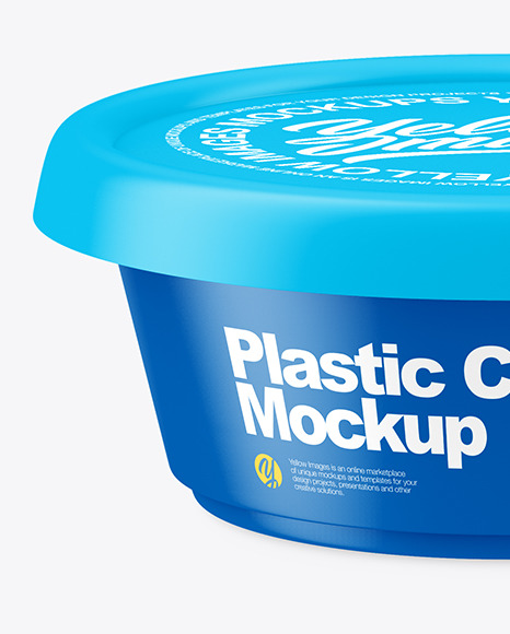 Matte Plastic Food Cup Mockup PSD #2