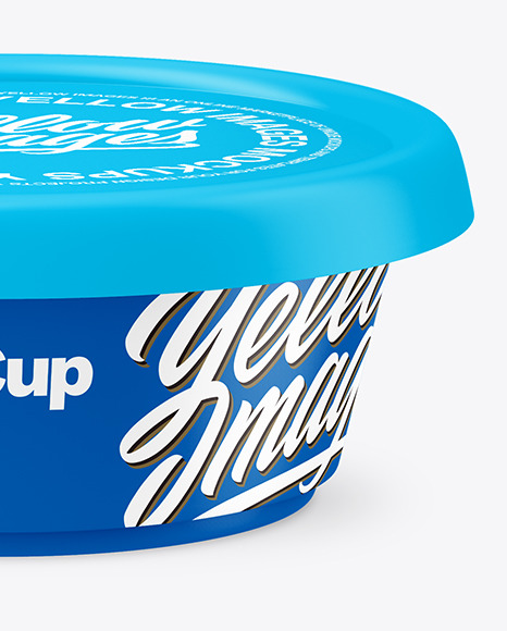 Matte Plastic Food Cup Mockup PSD #1