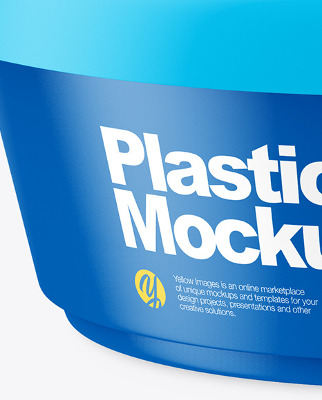 Matte Plastic Food Cup Mockup PSD #6