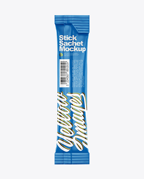 Matte Stick Sachet Mockup