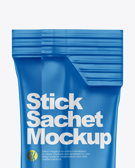 Matte Stick Sachet Mockup PSD #2