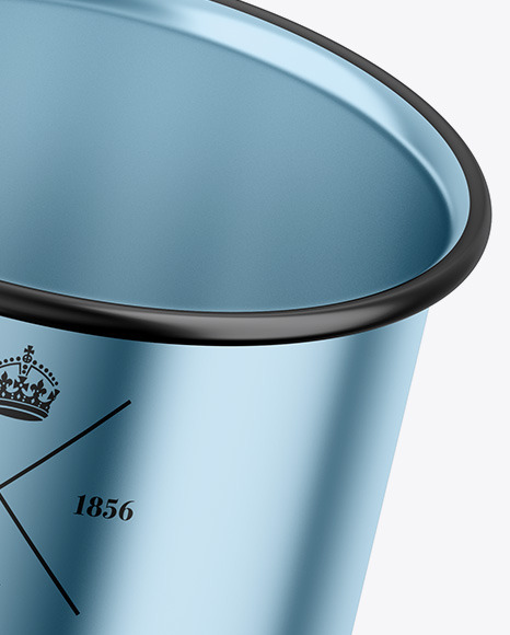 Glossy Metallic Cup Mockup PSD #4