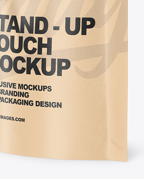Kraft Stand Up Pouch Mockup PSD #1