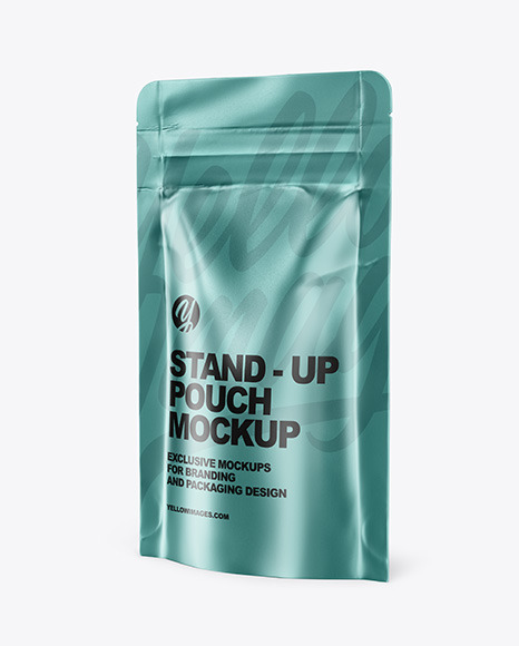 Metallic Stand-Up Pouch Mockup