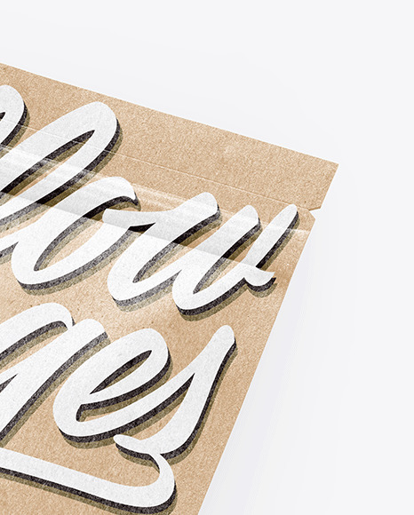Kraft Stand Up Pouch Mockup PSD #6
