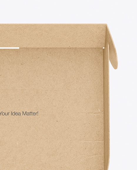 Opened Kraft Box Mockup PSD #4