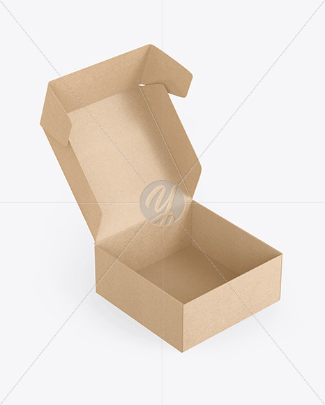 Download Opened Kraft Paper Mailing Box Mockup In Box Mockups On Yellow Images Object Mockups