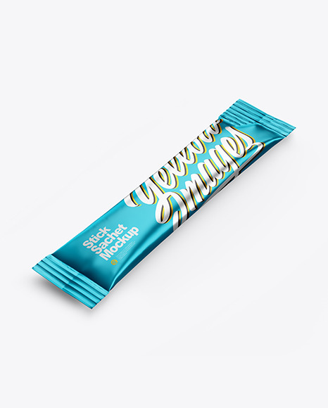 Download Metallic Stick Sachet Mockup Yellow Author