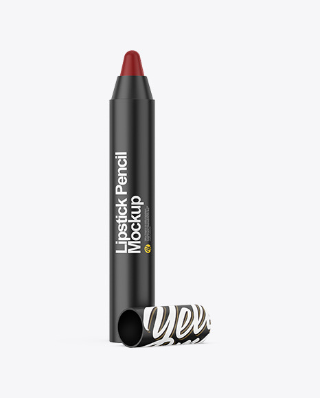 Download Matte Lipstick Pencil Mockup In Packaging Mockups On Yellow Images Object Mockups