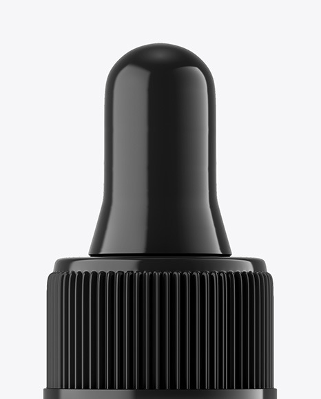 Dark Amber Glass Dropper Bottle Mockup PSD #2