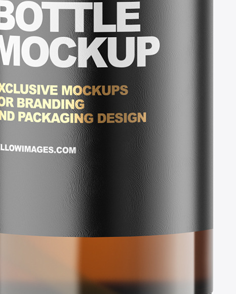 Amber Cosmetic Bottle Mockup PSD #6