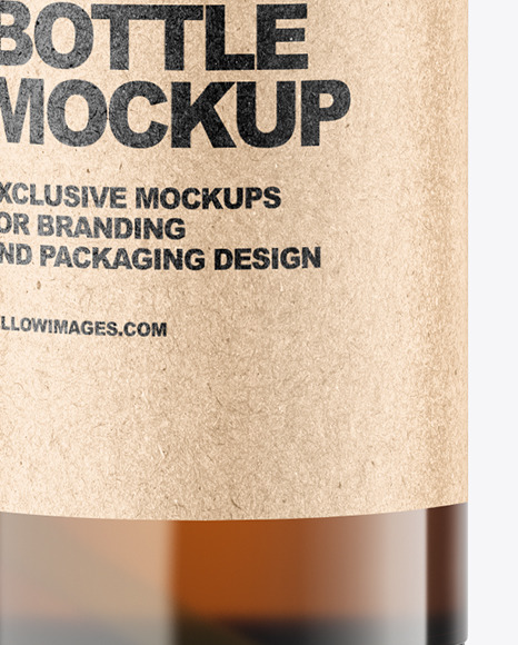 Amber Cosmetic Bottle Mockup PSD #5