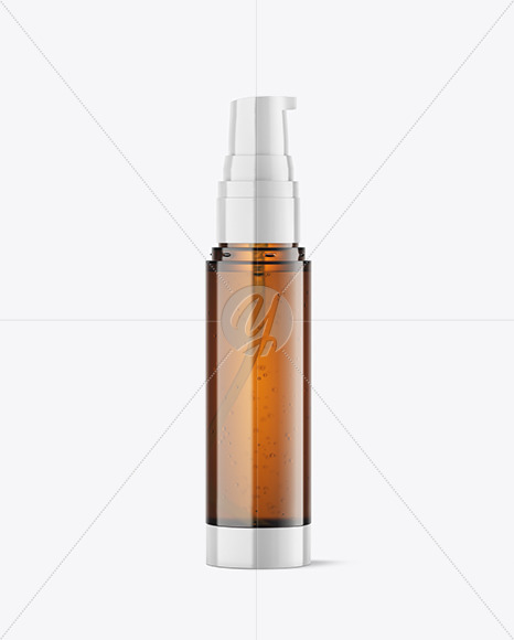 Amber Cosmetic Bottle Mockup PSD #3