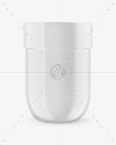 Glossy Plastic Jar Mockup PSD #3