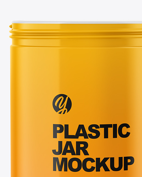 Glossy Plastic Jar Mockup PSD #1