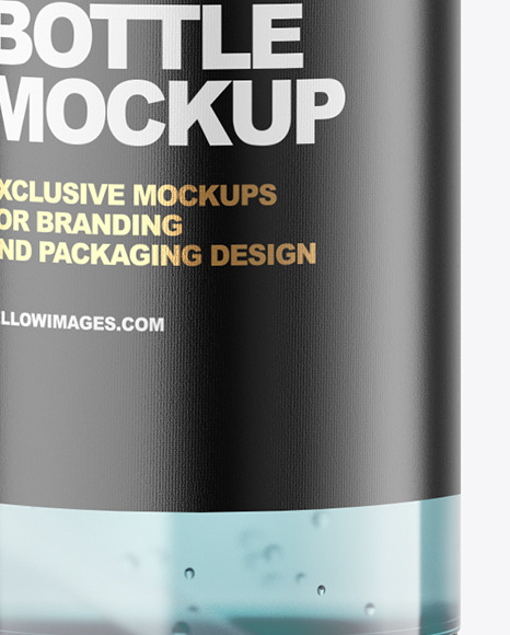 Blue Glass Cosmetic Bottle Mockup PSD #6