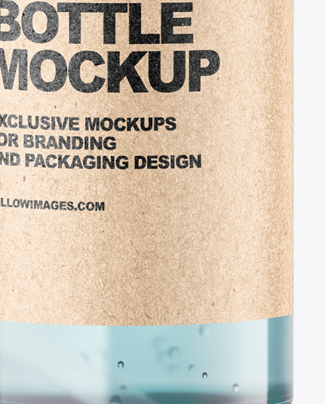 Blue Glass Cosmetic Bottle Mockup PSD #7