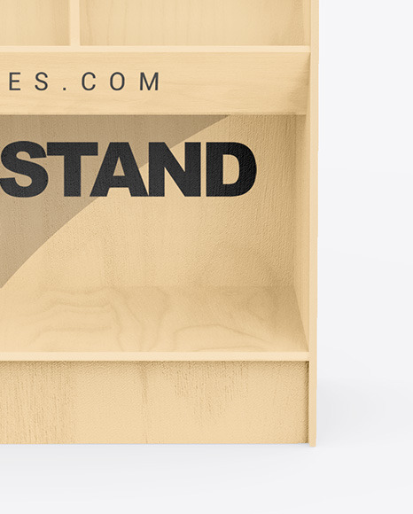 Wooden Display Stand Mockup PSD #1