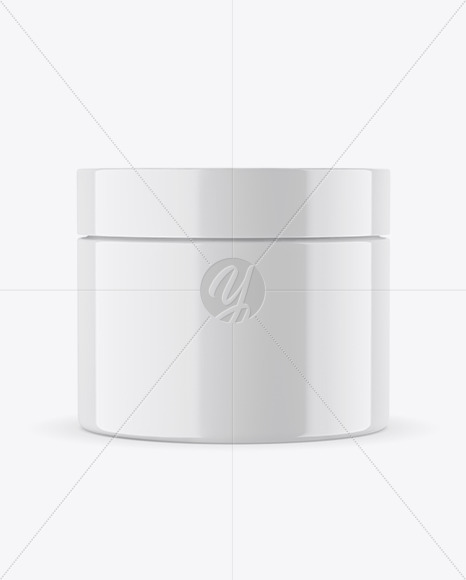 Glossy Plastic Cosmetic Jar Mockup Glossy Plastic Cosmetic Jar Mockup
