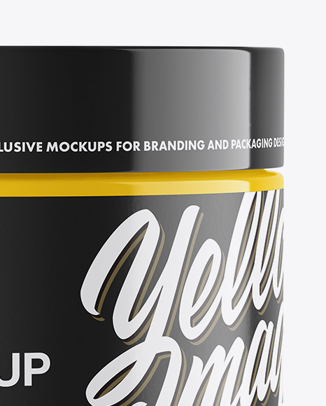 Glossy Plastic Cosmetic Jar Mockup PSD #2