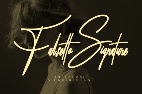 Falsetto Signature - Unreadable Signature Font