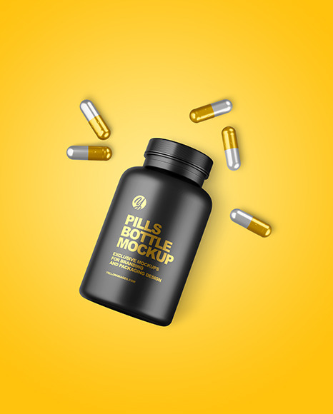 Matte Pills Bottle Mockup PSD #2