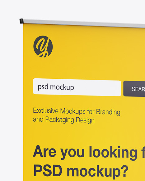 Roll up Banner Mockup PSD #2