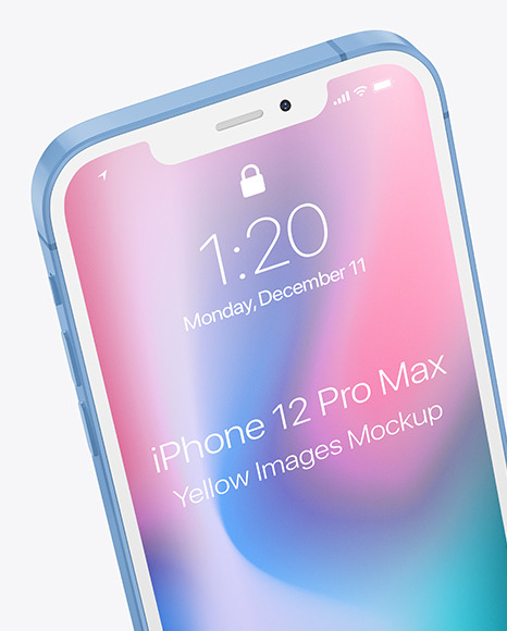 Clay Apple iPhone 12 Pro Max Mockup PSD #4