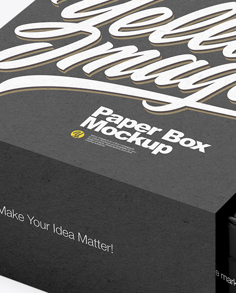 Cosmetic Jar in Kraft Paper Box Mockup PSD #2