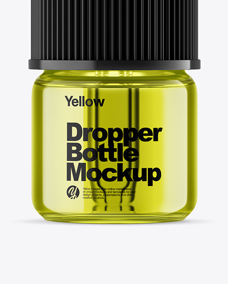 Colored Glass Dropper Bottle Mockup PSD #1