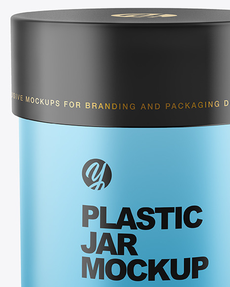 Matte Plastic Jar Mockup PSD #2