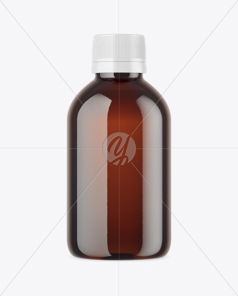 Amber Glass Bottle Mockup