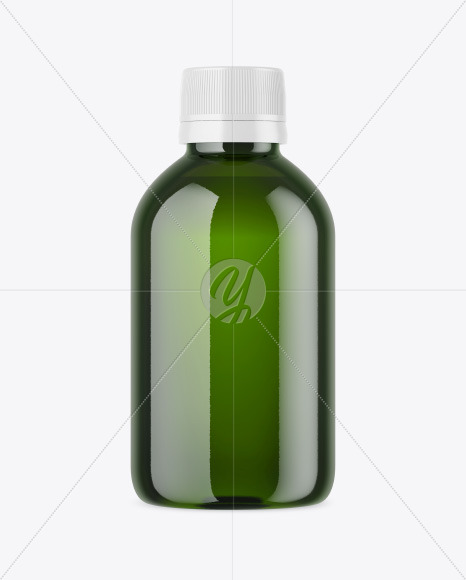 Green Glass Bottle Mockup PSD #1